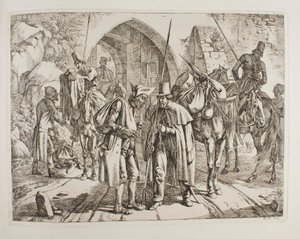 Kosaken verkaufen gestohlene Waren an jüdische Kleinhändler von Johann Adam Klein