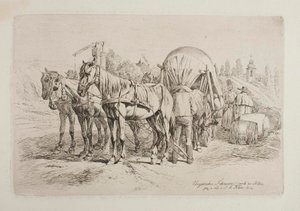 Ungarischer Pferdewagen von Johann Adam Klein