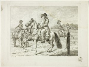 Reitschule und Pferde von Johann Adolph Darnstedt