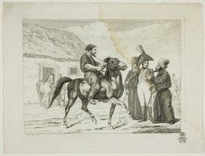 Reitschule und Pferde von Johann Adolph Darnstedt