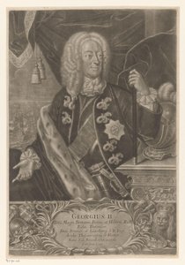 Porträt von George II., König von Großbritannien von Johann Andreas Pfeffel (der Jüngere) (possibly)