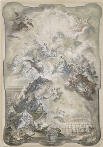 Die Jungfrau und die Heiligen, die vor Christus für die Seelen der Verlorenen Fürbitte leisten, 1771 oder früher