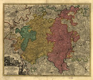 Ducatus Luxemburgi von Johann Baptist Homann
