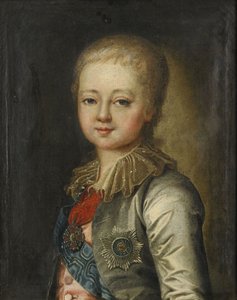 Porträt des Großfürsten Alexander Pawlowitsch Alexander I. als Kind von Johann Baptist von Lampi the Elder