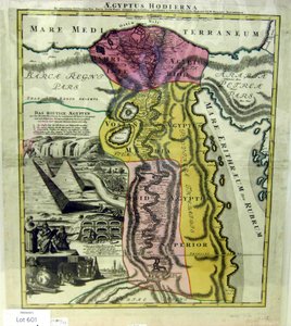 Aegyptus Hodierna, Karte von Ägypten, ca. 1720