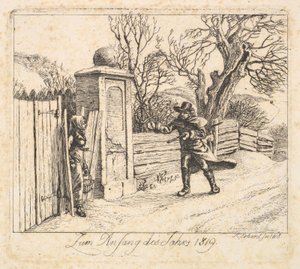 Winterlandschaft, 1818 von Johann Christian Erhard