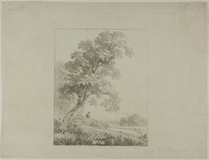 Landschaft mit einem großen Baum