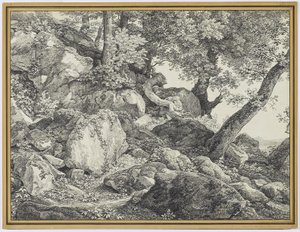 Im Park des Palazzo Chigi, Ariccia, 1818 von Johann Christian Reinhardt
