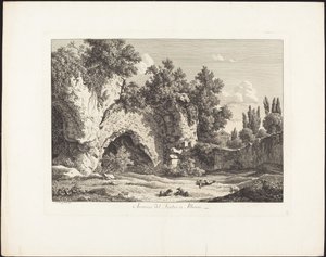 Überreste des Theaters in Albano von Johann Christian Reinhart