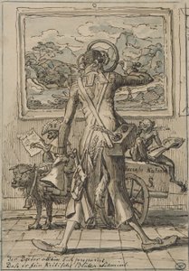 J C Reinhart Karikatur Ludwig Schorn 1833 von Johann Christian Reinhart