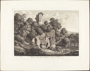 Ruinen der Villa von Ventidio Basso in Tivoli von Johann Christian Reinhart