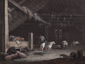 Das weiße Pferd: Scheuneninnenraum