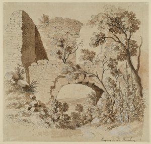 Eingang in die Ruine Heimburg von Johann Christoph Erhard