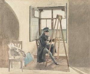 Der Maler Johann Adam Klein 1792-1875 vor seiner Staffelei, 1818