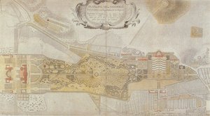 Plan des Friedrichsparks von Sanssouci in Potsdam, 1772 von Johann David Schleuen