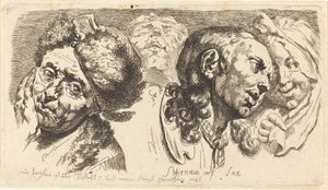 Vier Köpfe von Johann Eleazar Schenau