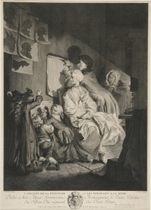 Der Ursprung der Malerei, oder die Porträts à la Mode; veröffentlicht 1767