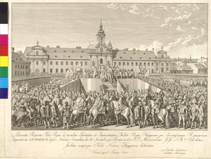 Krönung von Kaiser Leopold II. zum König von Ungarn in Bratislava am 15. November 1790