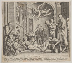 Der Tod der Heiligen Cäcilia, ca. 1640-60 von Johann Friedrich Greuter