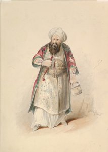 Kostümstudie für Osmin in Die Entführung aus dem Serail von W.A. Mozart, ca. 1830-50 von Johann Georg Christoph Fries