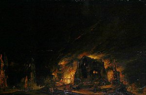 Feuer, ca. 1760 von Johann Georg Trautmann