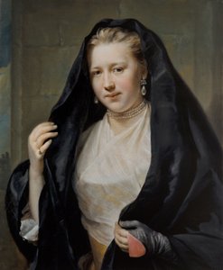Porträt einer eleganten Dame von Johann Georg Ziesenis