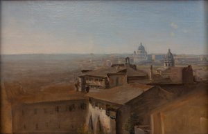 Blick von der Villa Malta auf Sankt Peter von Johann Georg von Dillis