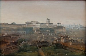 Blick von der Villa Malta auf den Quirinal von Johann Georg von Dillis