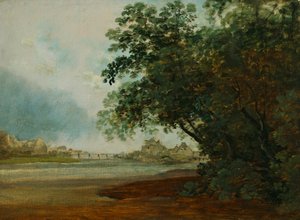Isar mit Praterinsel von Johann Georg von Dillis