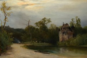 Parklandschaft am frühen Morgen von Johann Georg von Dillis