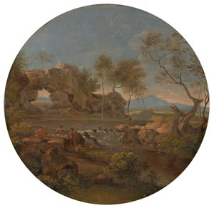 Südliche Landschaft mit Felsentor von Johann Georg von Dillis