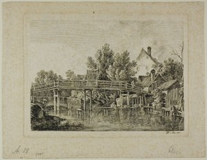Die kleine Brücke über die Isar, Paris von Johann Georg von Dillis