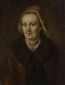 Alte Frau mit Haube