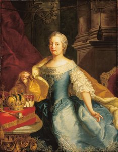Porträt der Kaiserin Maria Theresia, 1749 von Johann Gottfried Auerbach