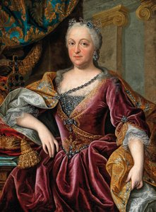 Porträt von Maria Amalia von Österreich, 1701-1756, Heilige Römische Kaiserin von Johann Gottfried Auerbach