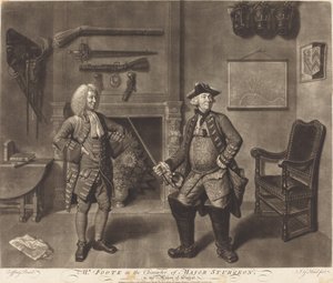 Mr. Foote in der Rolle des Major Sturgeon, im Bürgermeister von Garrat