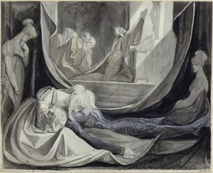 Kriemhild hält Totenwache für Siegfried von Johann Heinrich Füssli