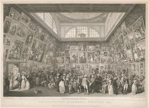 Die Ausstellung der Royal Academy 1787 von Johann Heinrich Ramberg