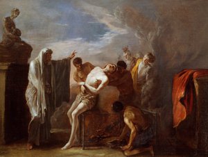 Das Martyrium des Heiligen Laurentius von Johann Heinrich Schönfeld von Johann Heinrich Schonfeldt