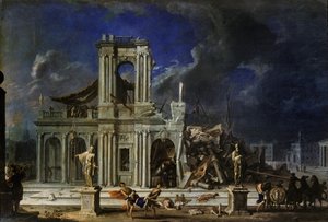 Samson erschlägt die Philister, ca. 1633-34 von Johann Heinrich Schönfeld