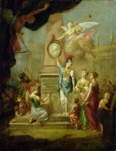 Allegorie, die die Gründung der Kasseler Kunstakademie darstellt, ca. 1778
