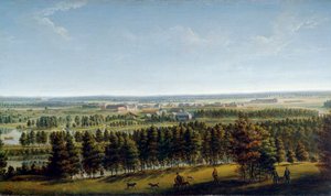 Palastpark vom Gatschina-Palast aus gesehen, 1790er Jahre