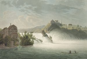 Der Rheinfall, graviert von J. Hurlimann