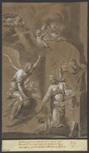 Die Verkündigung, spätes 17. Jahrhundert von Johann Jakob von Sandrart