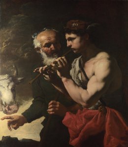 Merkur spielt auf der Flöte für Argus, 1655-1657