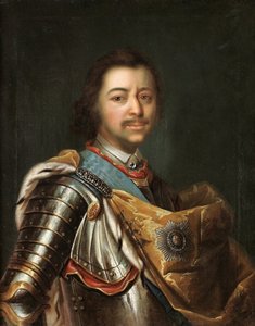 Porträt von Kaiser Peter I. der Große (1672-1725)