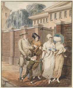 Sonntagmorgen vor dem Arch Street Meeting House, Philadelphia