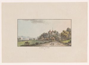 Ansicht des Schlosses Cerlier in Erlach (Titel auf Objekt)
Ansichten der Schweiz (Serientitel)
Sammlung einiger in der Schweiz nach der Natur gezeichneter Ansichten (Serientitel) von Johann Ludwig Aberli