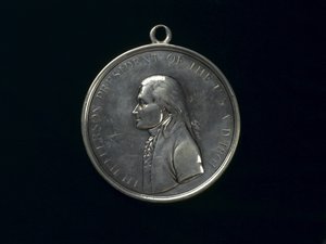 Thomas Jefferson Indianer-Friedensmedaille, ca. 1801 (Silber)