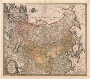 Karte von Russland und Tartary von Johann Matthias Hase, 1739 von Johann Matthias Hase